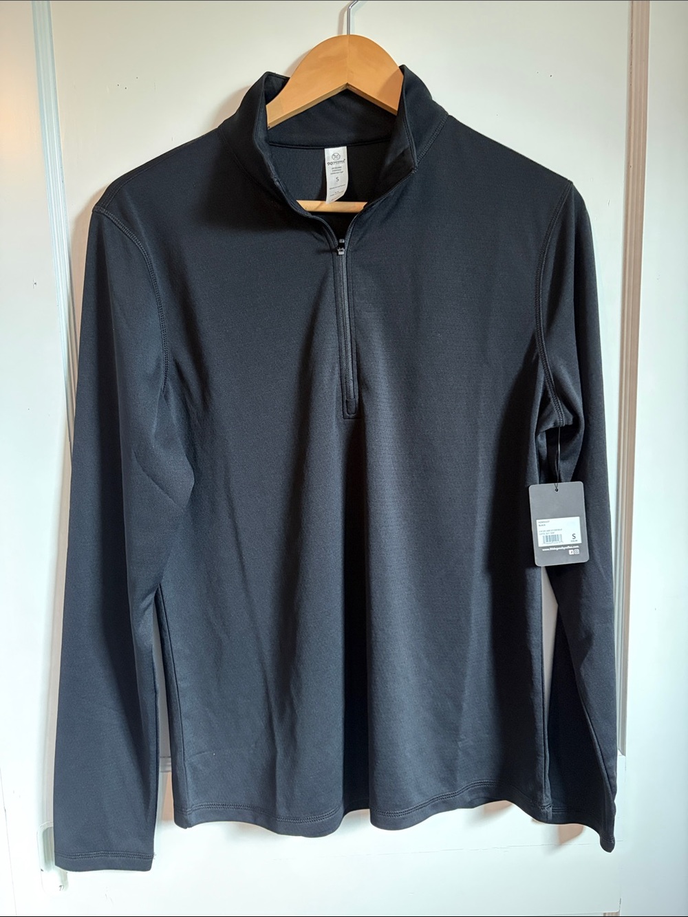90 Degree By Reflex Unisex Black Long Sleeve Jacquard Top - Small